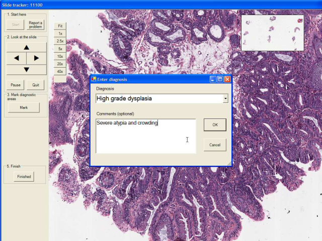 Virtual Slide Tracking Software Screenshot